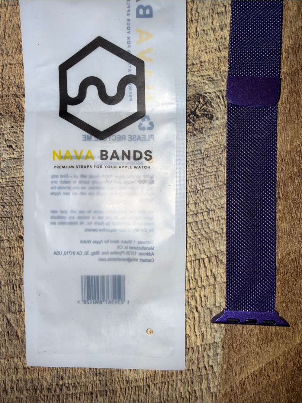 Nava Bands Purple Milanese Loop Apple Watch Strap Unisex
